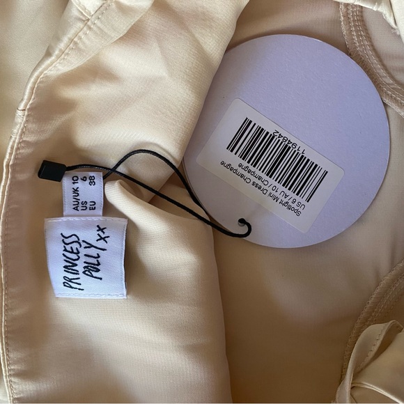 NWT Princess Polly “Spotlight” Champagne Mini Dress - Picture 6 of 6